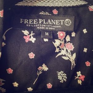 Floral printed button down